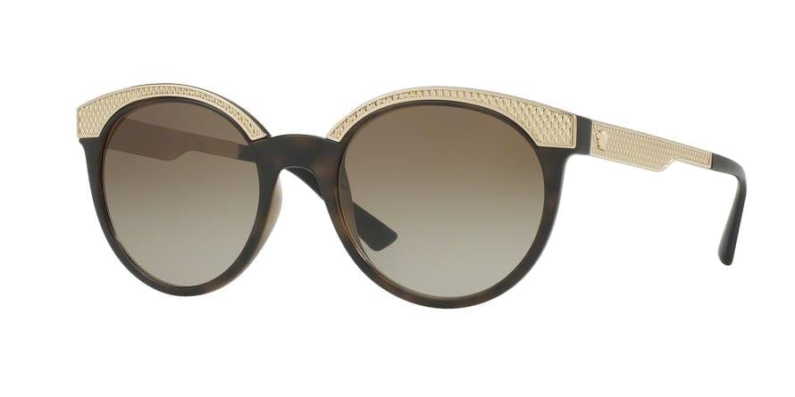 Versace VE4330 Round Sunglasses  988/13-HAVANA 53-20-140 - Color Map brown
