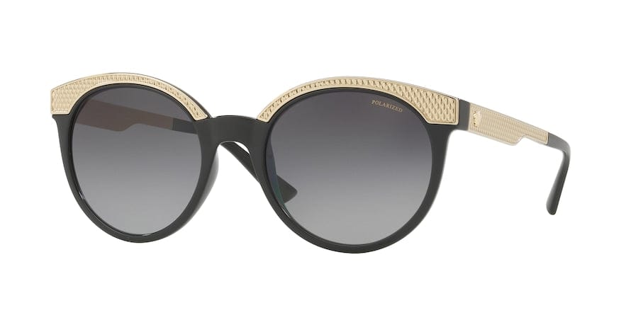 Versace VE4330 Round Sunglasses  GB1/T3-BLACK 53-20-140 - Color Map black