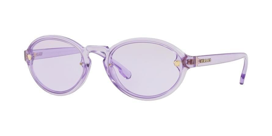 Versace VE4352 Oval Sunglasses  52771A-TRANSPARENT LILAC 54-19-140 - Color Map violet