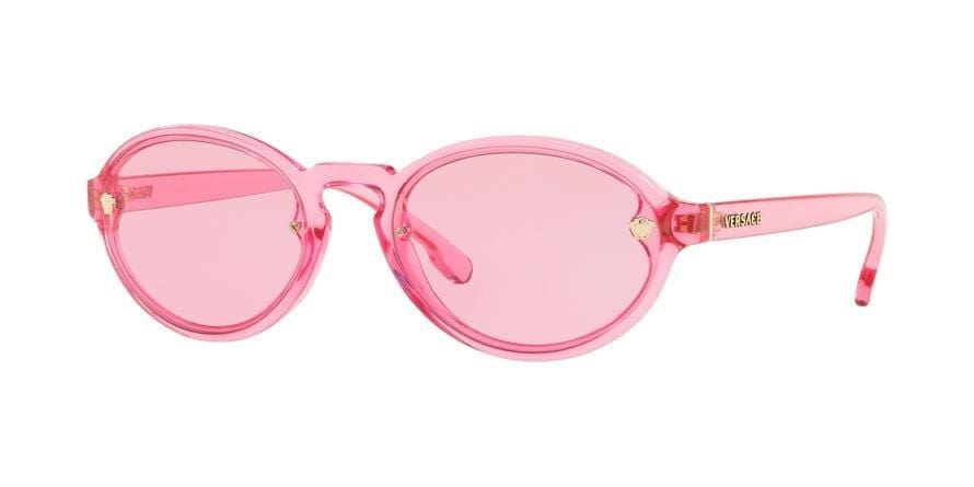 Versace VE4352 Oval Sunglasses  5278/5-TRANSPARENT PINK 54-19-140 - Color Map pink