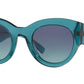 Versace VE4353BM Cat Eye Sunglasses  53164S-TRANSPARENT TURQUOISE 51-26-140 - Color Map blue