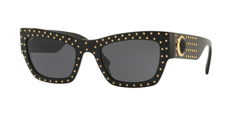 Versace VE4358A Rectangle Sunglasses  GB1/87-BLACK 52-22-140 - Color Map black