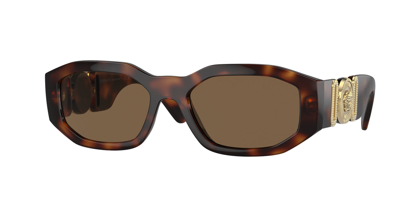 Versace VE4361 Irregular Sunglasses  521773-Havana 53-140-18 - Color Map Tortoise