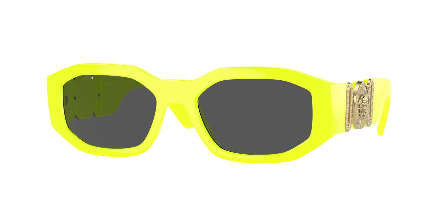 Versace VE4361 Irregular Sunglasses  532187-Yellow Fluo 53-140-18 - Color Map Yellow
