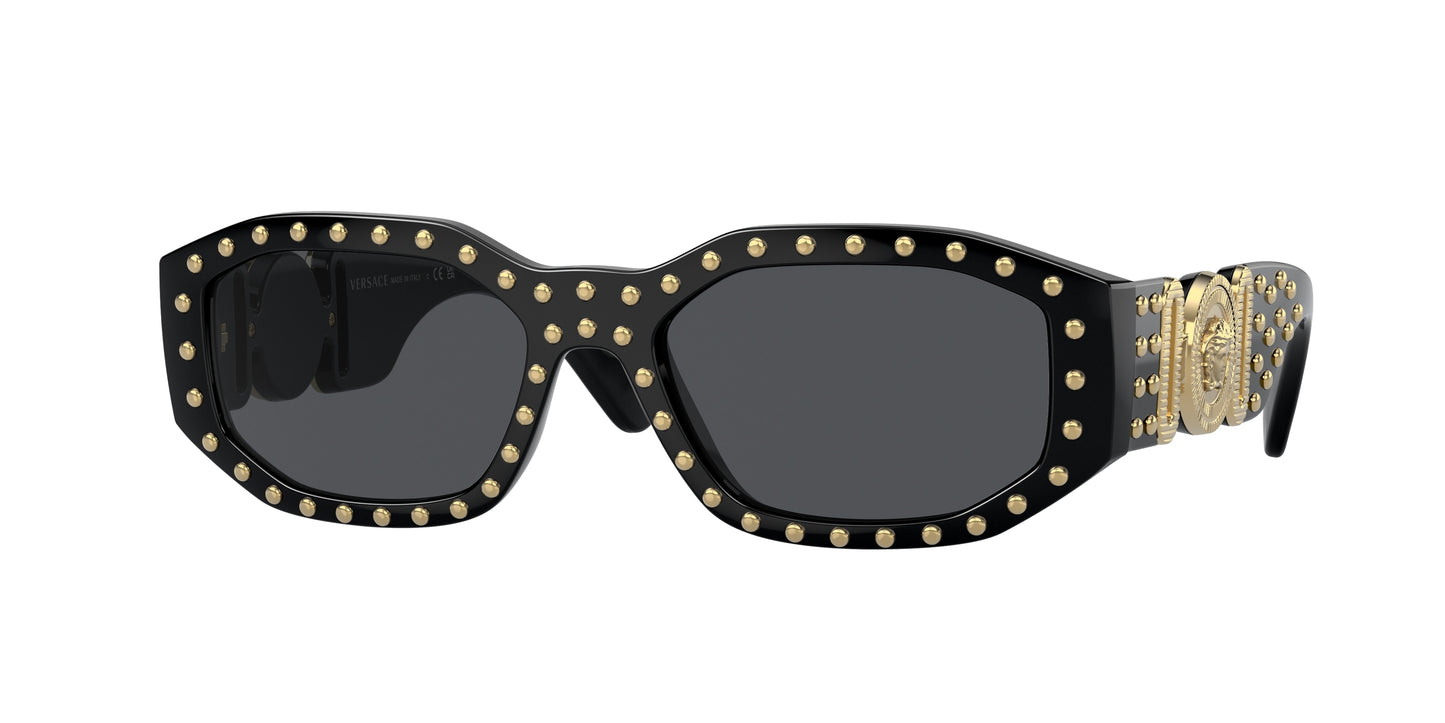 Versace VE4361 Irregular Sunglasses  539787-Black 53-140-18 - Color Map Black