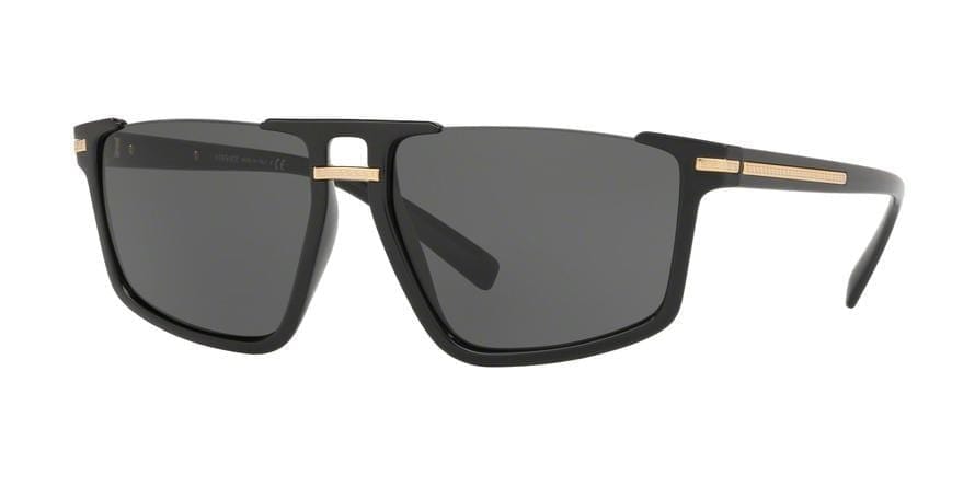 Versace GRECA AEGIS VE4363 Irregular Sunglasses  GB1/87-BLACK 60-15-145 - Color Map black