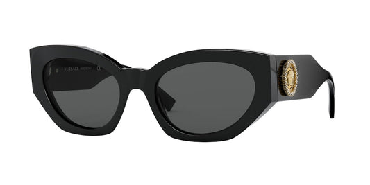 Versace VE4376B Irregular Sunglasses  GB1/87-BLACK 54-19-140 - Color Map black