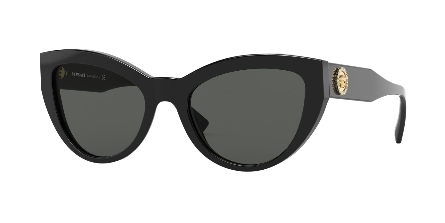 Versace VE4381B Cat Eye Sunglasses  GB1/87-Black 53-140-19 - Color Map Black