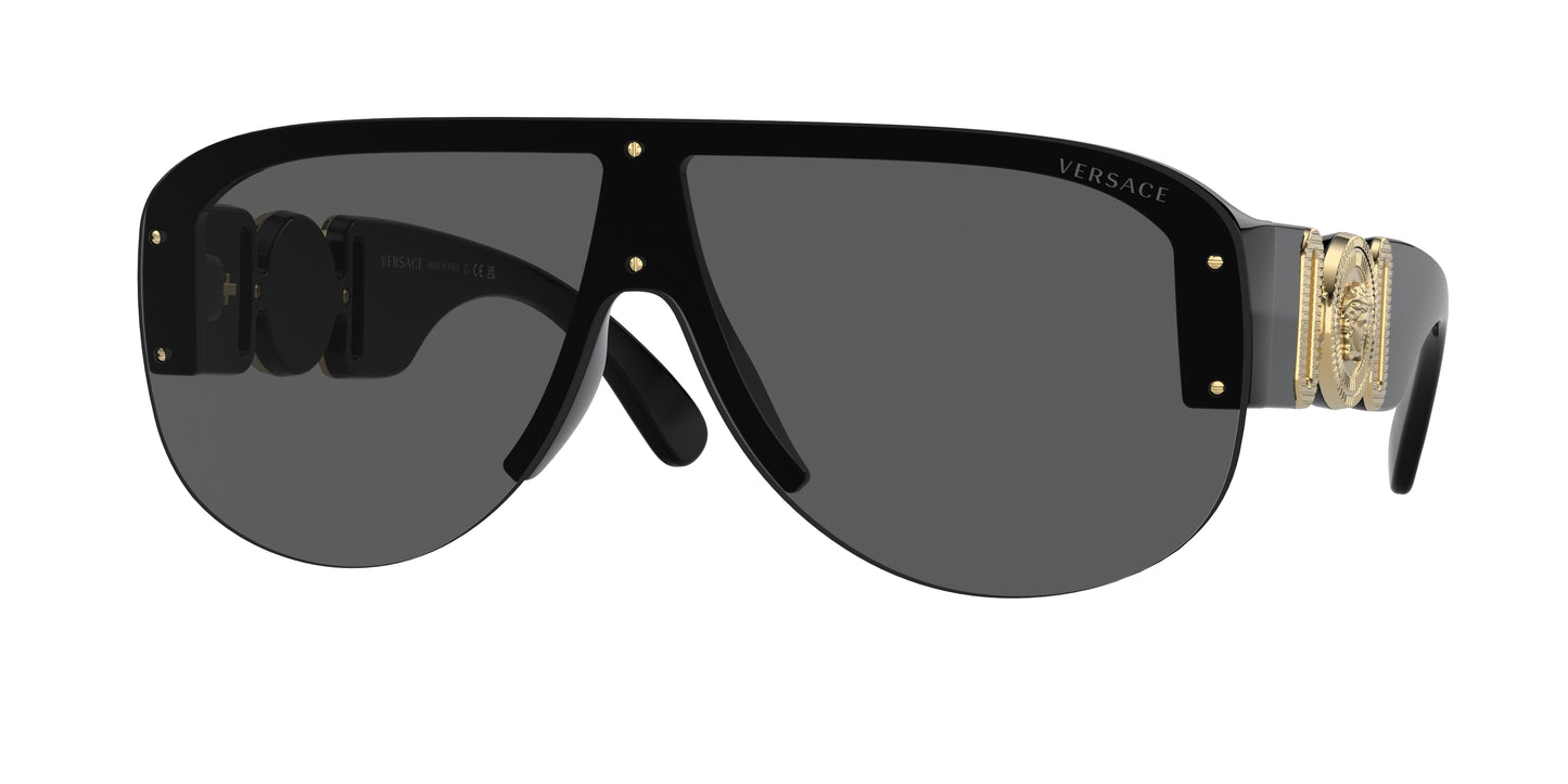 Versace VE4391 Irregular Sunglasses  GB1/87-Black 48-140-148 - Color Map Black