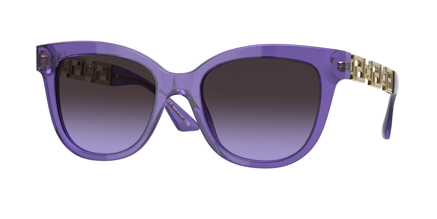Versace VE4394 Cat Eye Sunglasses  53434Q-Transparent Violet 54-145-20 - Color Map Violet