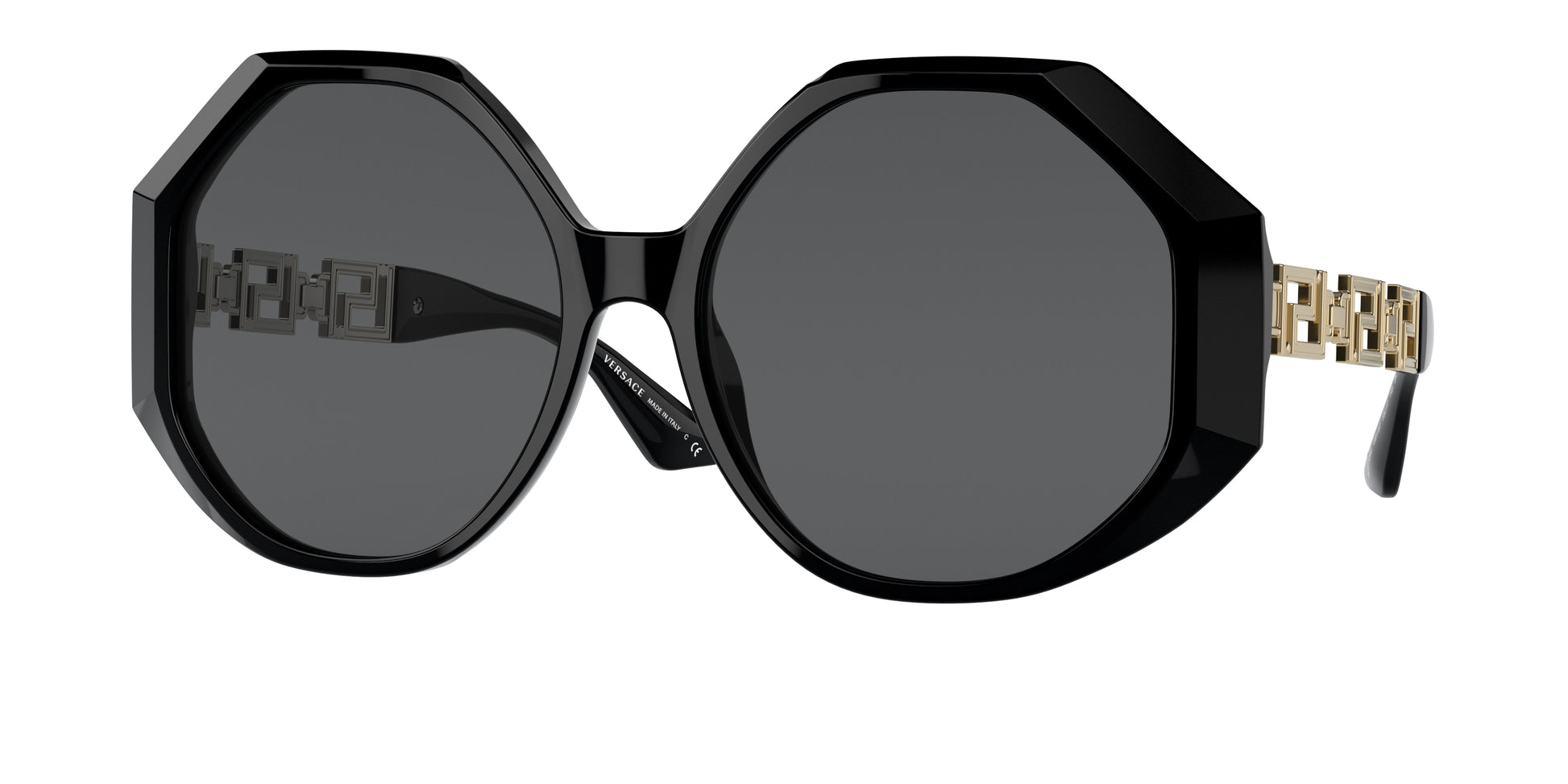 Versace VE4395 Square Sunglasses  GB1/87-Black 59-145-17 - Color Map Black
