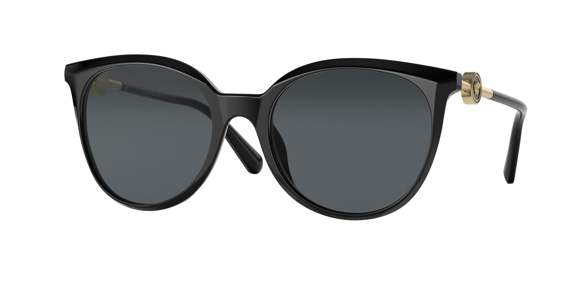 Versace VE4404 Phantos Sunglasses  GB1/87-Black 55-140-19 - Color Map Black