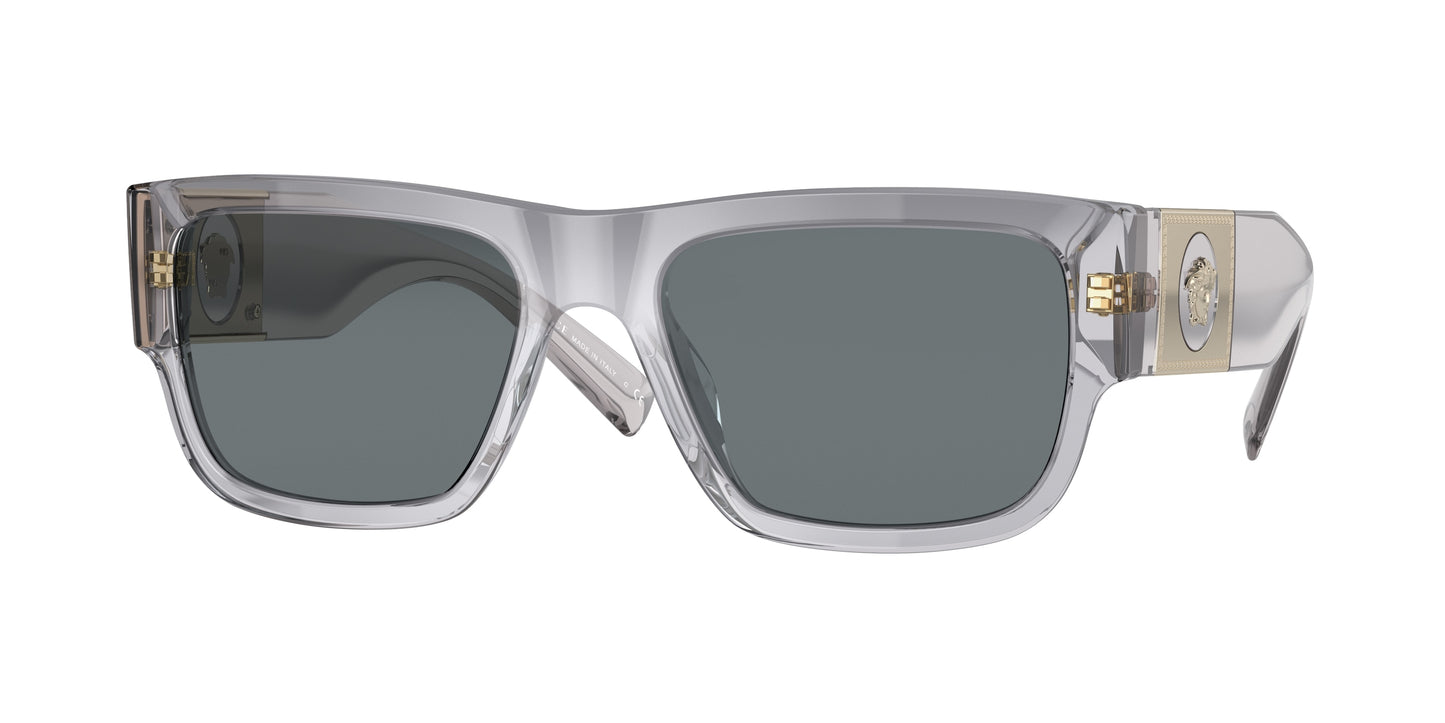 Versace VE4406 Rectangle Sunglasses  530580-Transparent Grey 56-140-19 - Color Map Grey