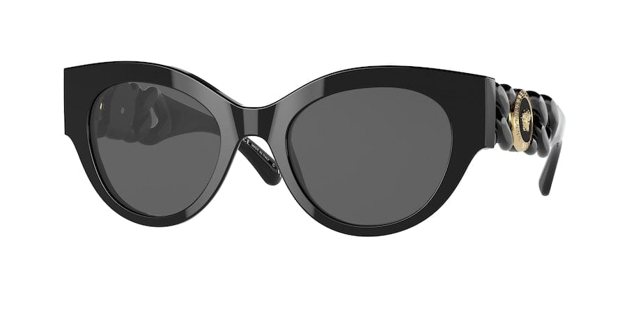 Versace VE4408F Cat Eye Sunglasses  GB1/87-BLACK 52-21-140 - Color Map black