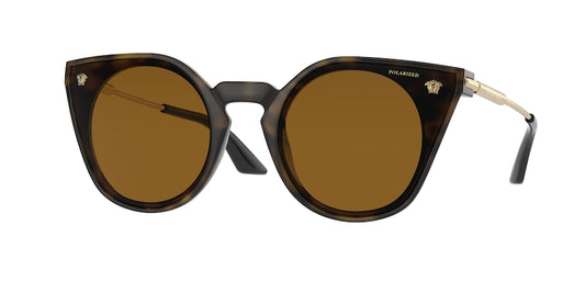 Versace VE4410 Cat Eye Sunglasses  108/83-HAVANA 60-22-140 - Color Map gold