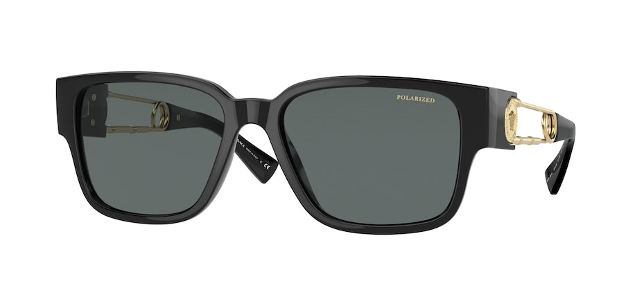 Versace VE4412 Rectangle Sunglasses  GB1/81-BLACK 57-18-140 - Color Map black