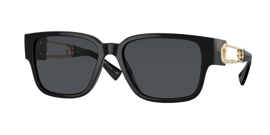 Versace VE4412 Rectangle Sunglasses  GB1/87-BLACK 57-18-140 - Color Map black
