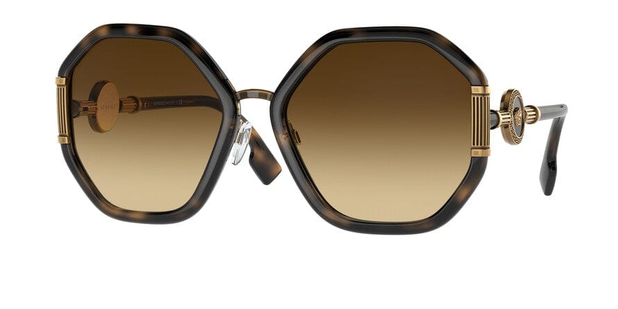 Versace VE4413F Irregular Sunglasses  108/13-HAVANA 60-19-140 - Color Map havana