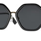 Versace VE4413F Irregular Sunglasses  GB1/87-BLACK 60-19-140 - Color Map black