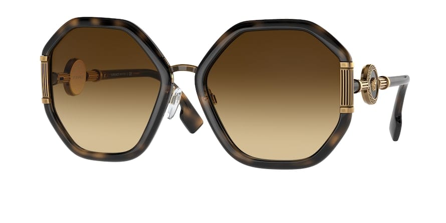 Versace VE4413 Irregular Sunglasses  108/13-HAVANA 60-19-140 - Color Map havana