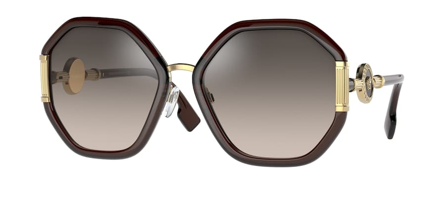 Versace VE4413 Irregular Sunglasses  53246I-TRANSPARENT BROWN 60-19-140 - Color Map brown