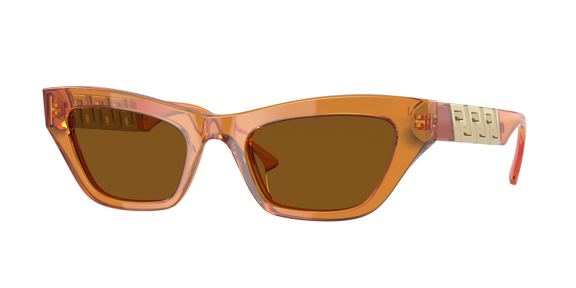 Versace VE4419 Cat Eye Sunglasses  532963-Transparent Orange 52-145-21 - Color Map Orange
