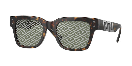Versace VE4421 Rectangle Sunglasses  108/V8-Havana 52-145-20 - Color Map Tortoise