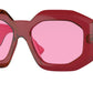 Versace VE4424U Irregular Sunglasses  388/5-Transparent Red 56-145-18 - Color Map Red