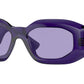 Versace VE4425U Irregular Sunglasses  54191A-Purple Transparent 54-145-18 - Color Map Violet