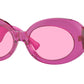 Versace VE4426BU Oval Sunglasses  5334/5-Transparent Fuxia 54-145-18 - Color Map Violet