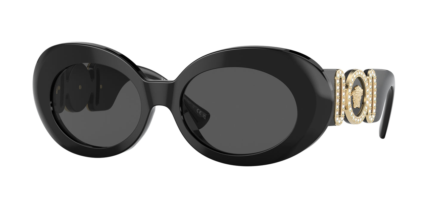 Versace VE4426BU Oval Sunglasses  GB1/87-Black 54-145-18 - Color Map Black