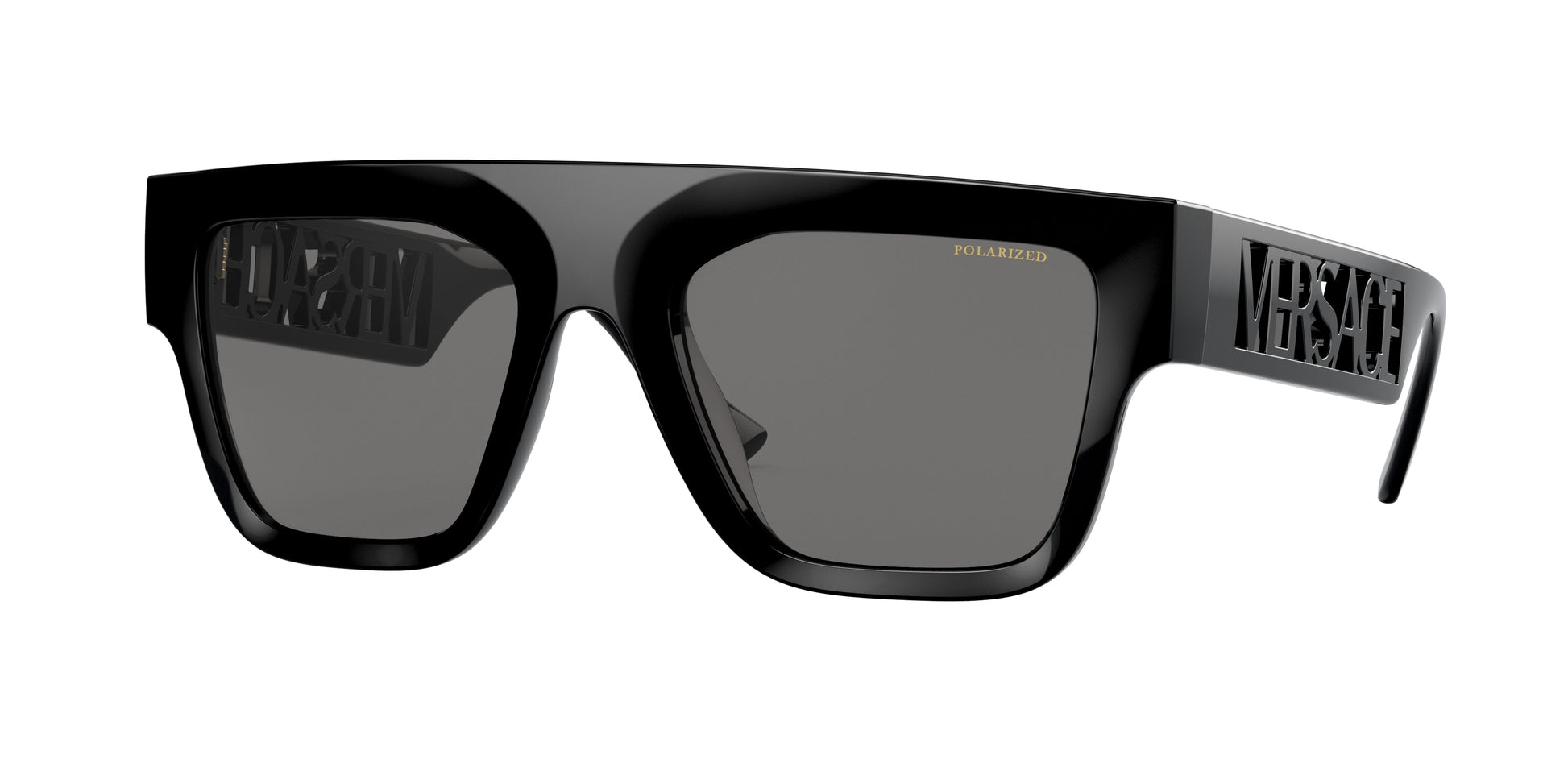 Versace VE4430U Rectangle Sunglasses  GB1/81-Black 53-140-20 - Color Map Black