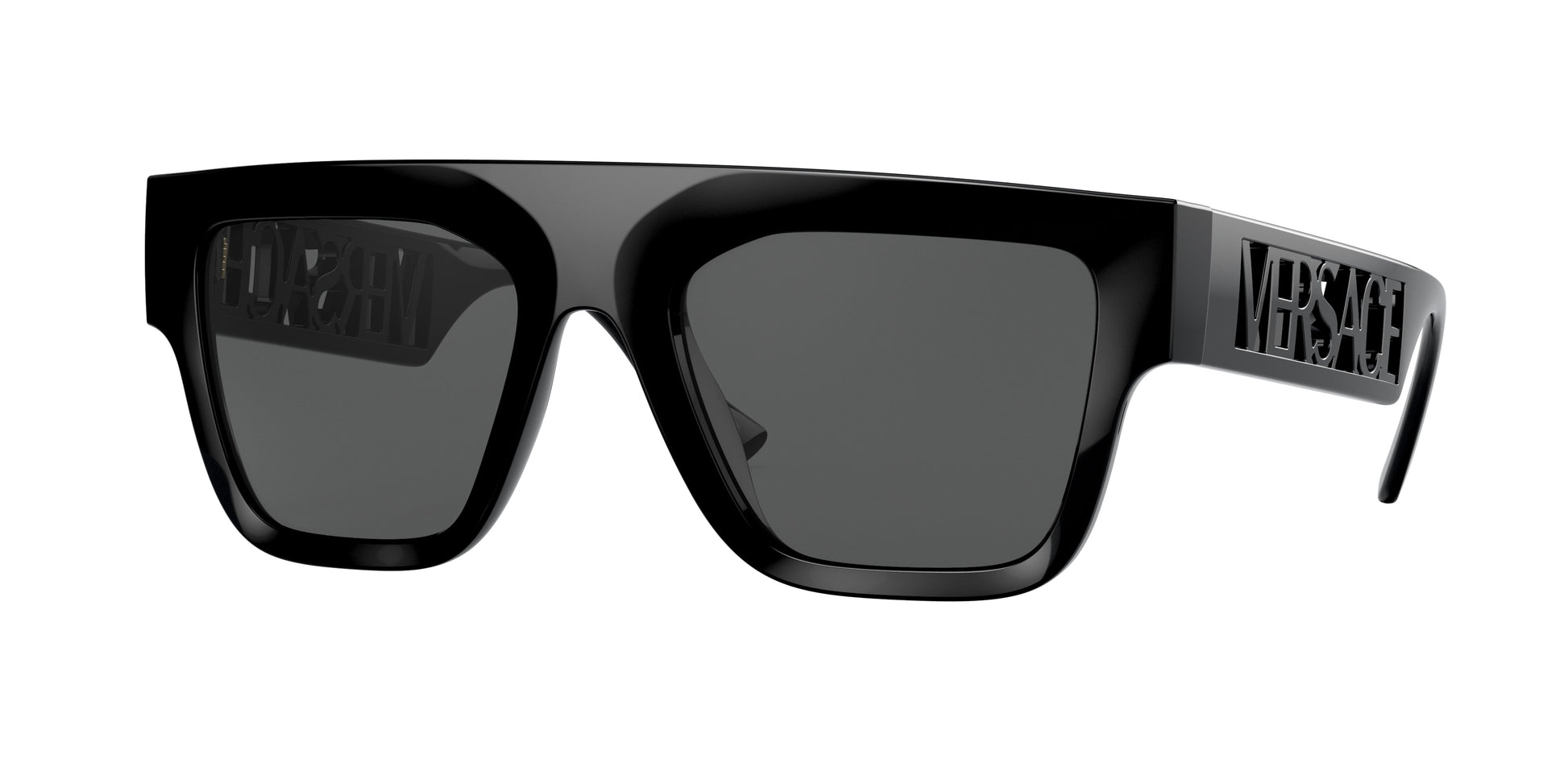 Versace VE4430U Rectangle Sunglasses  GB1/87-Black 53-140-20 - Color Map Black