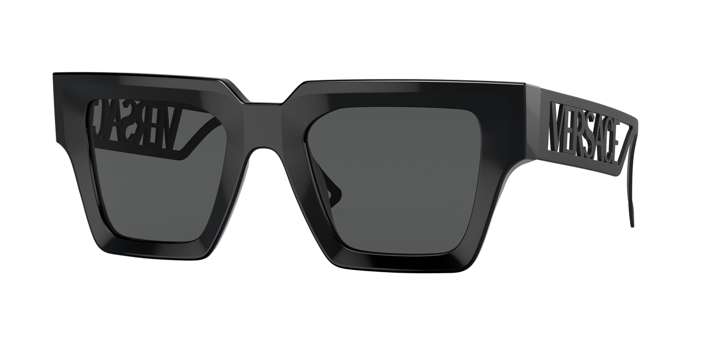 Versace VE4431F Square Sunglasses  538087-Black 50-145-22 - Color Map Black
