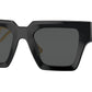 Versace VE4431F Square Sunglasses  GB1/87-Black 50-145-22 - Color Map Black