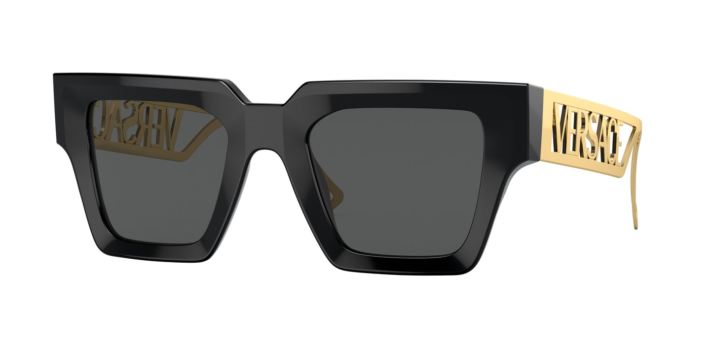 Versace VE4431F Square Sunglasses  GB1/87-Black 50-145-22 - Color Map Black