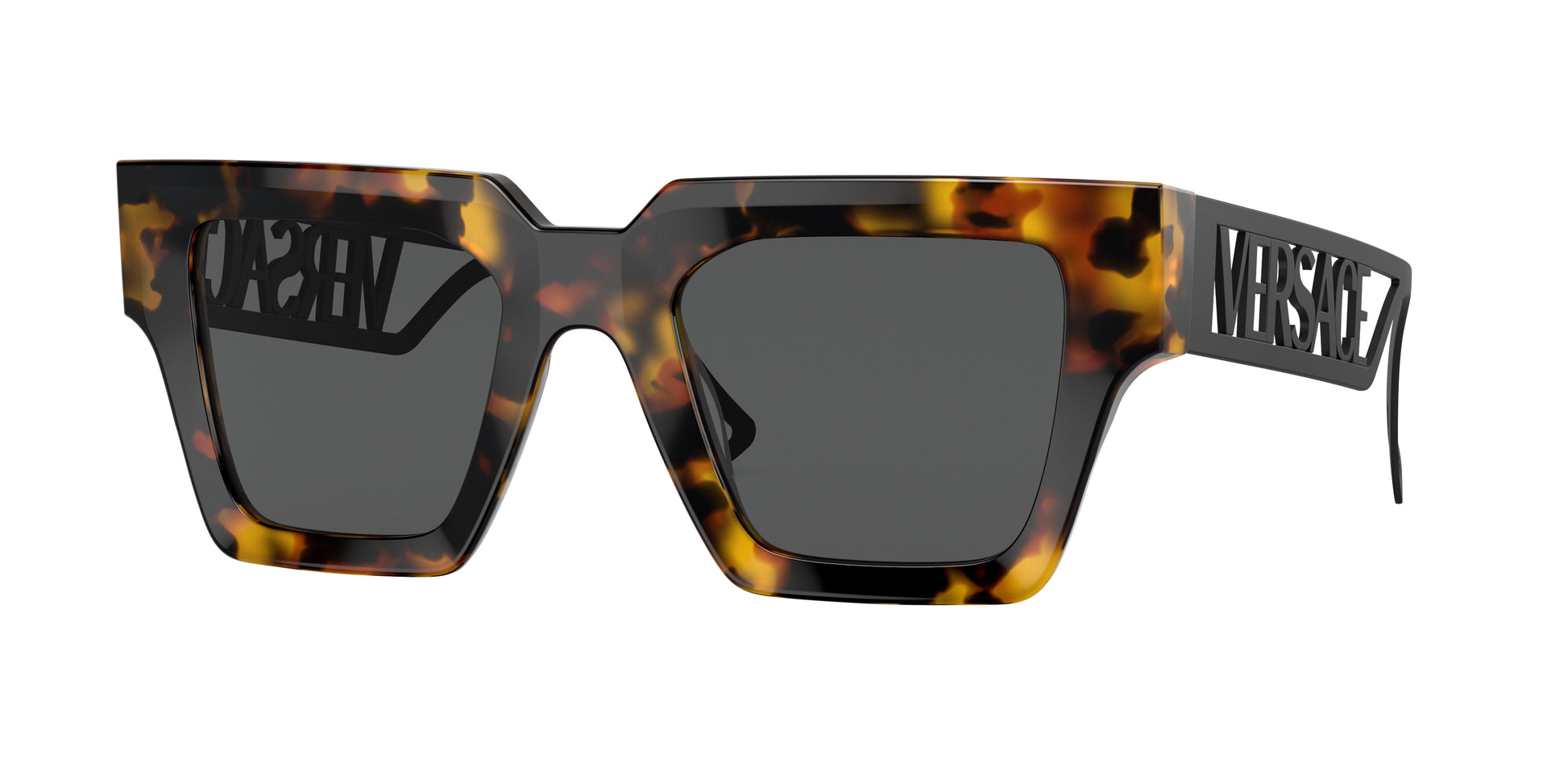 Versace VE4431 Square Sunglasses  514887-Havana 50-145-22 - Color Map Tortoise