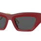 Versace VE4432U Irregular Sunglasses  538887-Red 53-145-20 - Color Map Red