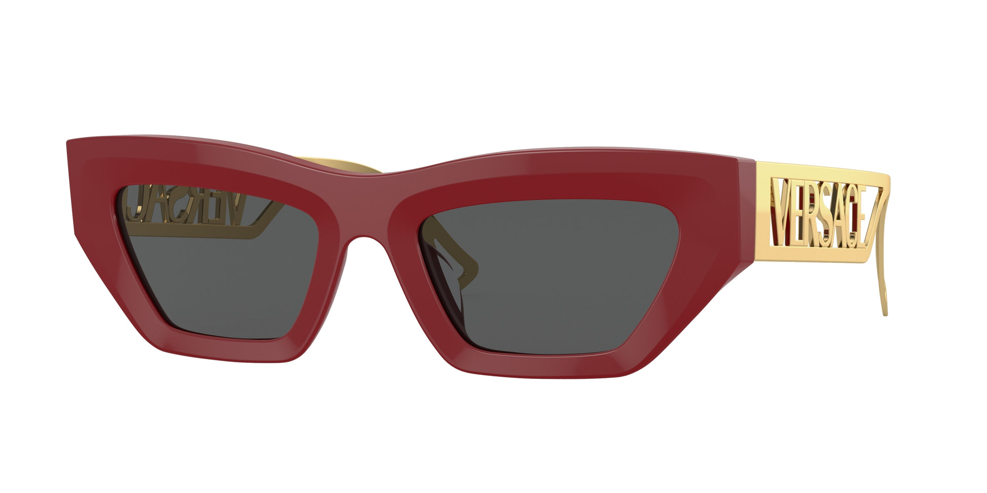 Versace VE4432U Irregular Sunglasses  538887-Red 53-145-20 - Color Map Red
