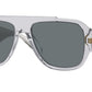 Versace VE4436U Pillow Sunglasses  530580-Transparent Grey 57-140-18 - Color Map Grey