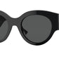 Versace VE4438BF Round Sunglasses  GB1/87-Black 52-145-22 - Color Map Black