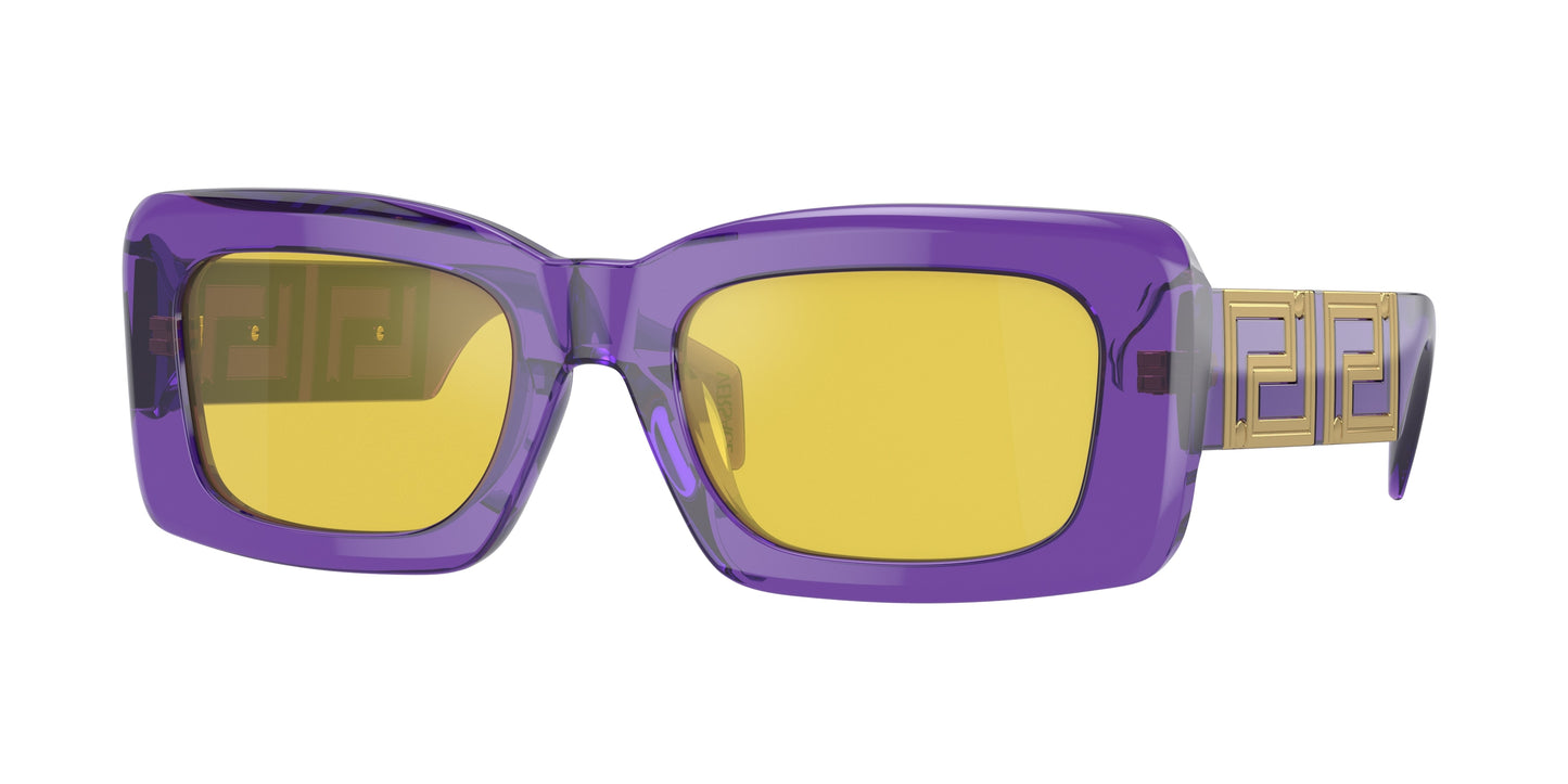 Versace VE4444U Rectangle Sunglasses  5408V9-Transparent Violet 54-140-21 - Color Map Violet