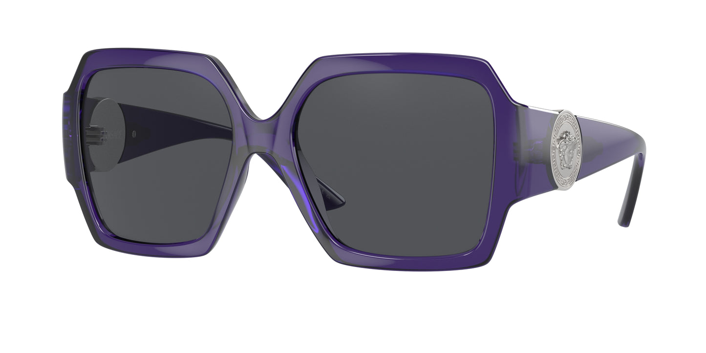 Versace VE4453 Square Sunglasses  541987-Transparent Purple 56-135-17 - Color Map Violet