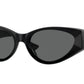 Versace VE4454 Cat Eye Sunglasses  GB1/87-Black 55-140-18 - Color Map Black