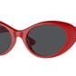 Versace VE4455U Oval Sunglasses  534487-Red 53-140-19 - Color Map Red