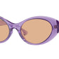 Versace VE4455U Oval Sunglasses  5353/3-Purple Transparent 53-140-19 - Color Map Violet