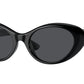 Versace VE4455U Oval Sunglasses  GB1/87-Black 53-140-19 - Color Map Black