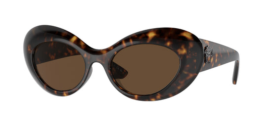 Versace VE4456U Oval Sunglasses  108/73-Havana 52-140-19 - Color Map Tortoise