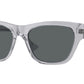 Versace VE4457F Square Sunglasses  543287-Grey Transparent 55-145-18 - Color Map Grey