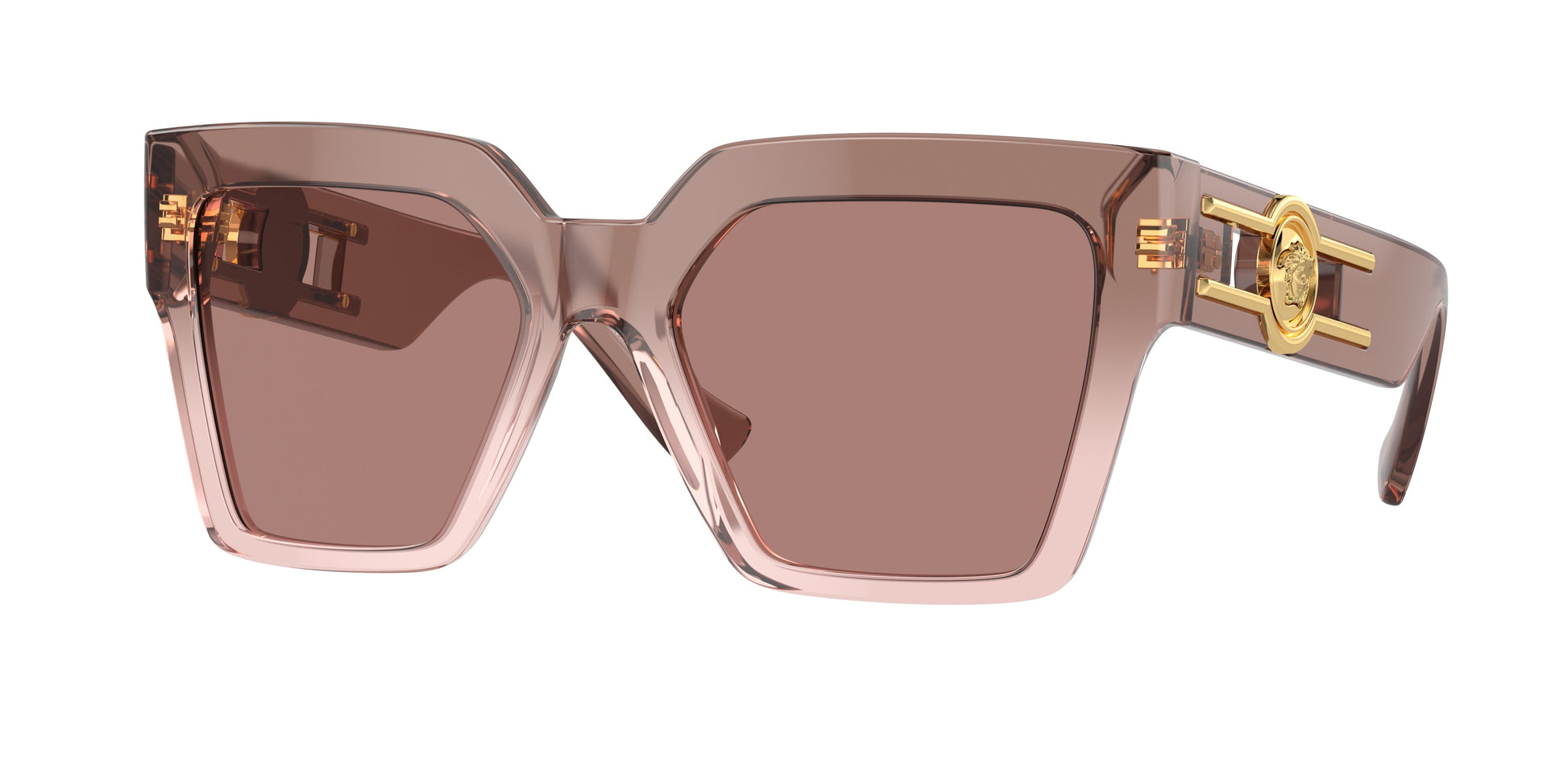 Versace VE4458F Butterfly Sunglasses  543573-Brown Transparent 54-135-19 - Color Map Brown